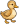One duckling is walking.